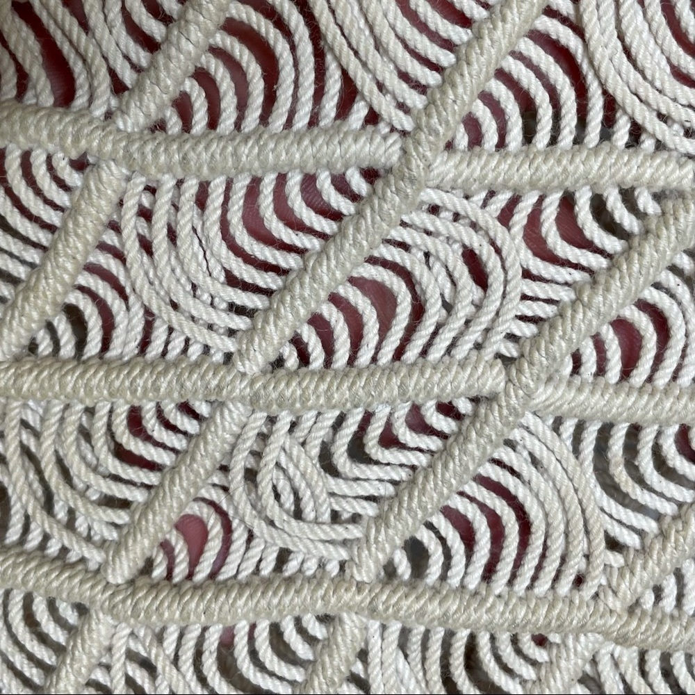 Handmade Macrame Boho Crossbody Purse Neutral Woven Bag Festival Beach Style - Picture 10 of 12